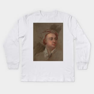 An Unfinished Study of the Head of James Thomson by William Aikman Kids Long Sleeve T-Shirt